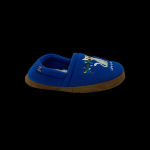 Life is Good Fleece Graphic Slippers Royal Blue/Cat - Medium
